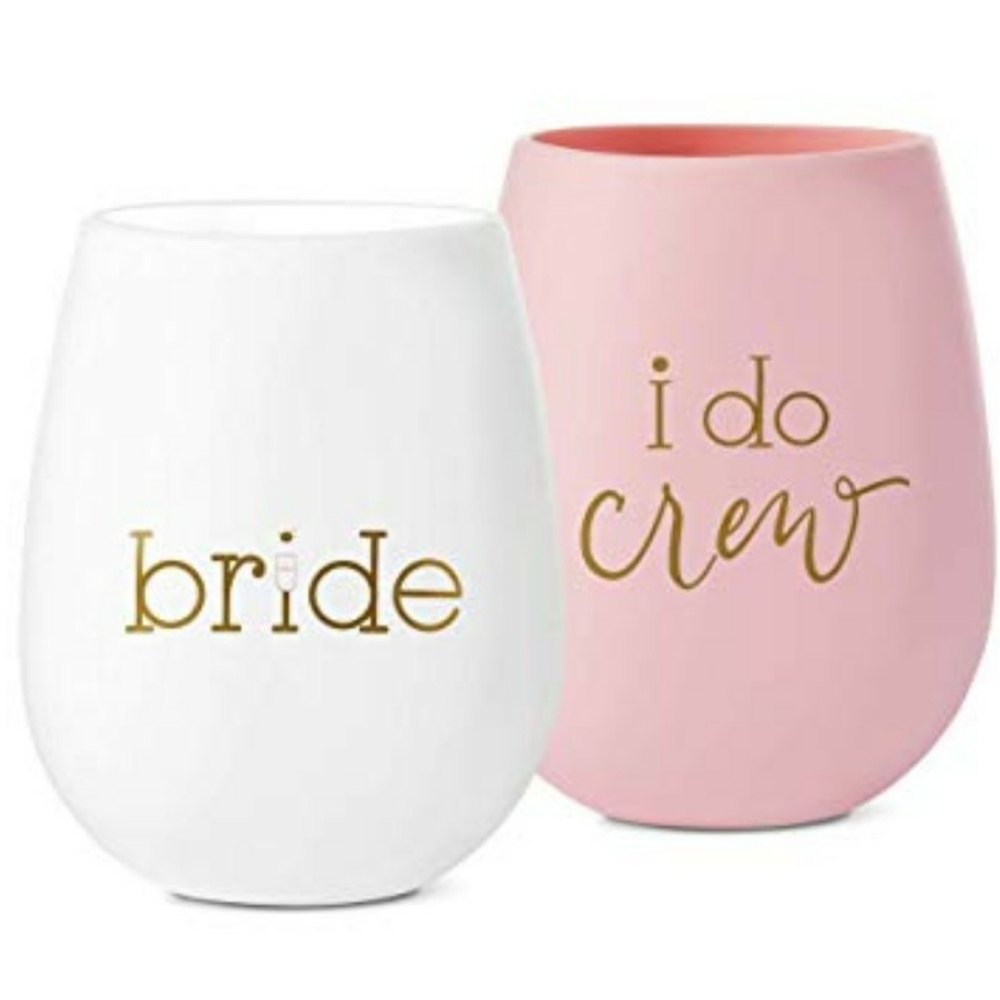 SOLD OUT Stemless silicone wedding wine glasses